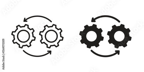 Devops icon Design Illustrations. editable web icons