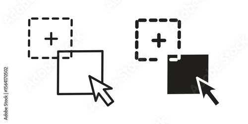 Drag and drop icon Design Illustrations. editable web icons