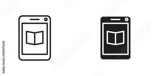 Ebook icon Design Illustrations. editable web icons
