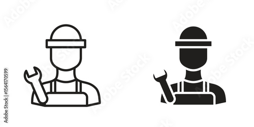 Engineer icon Design Illustrations. editable web icons