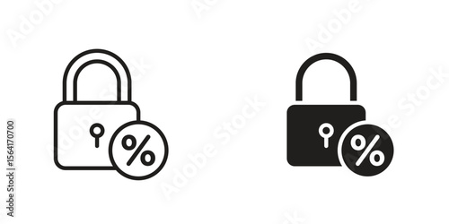 Fixed rate mortgage icon Design Illustrations. editable web icons