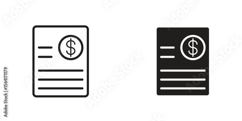 Invoice icon Design Illustrations. editable web icons