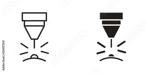 Laser machine icon Design Illustrations. editable web icons