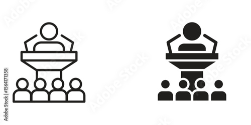 Lecture icon Design Illustrations. editable web icons
