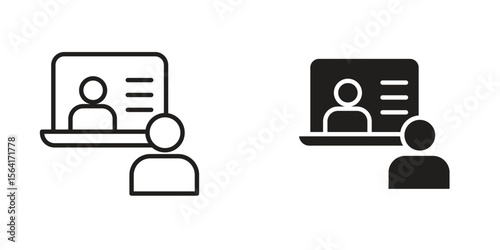 Online course icon Design Illustrations. editable web icons