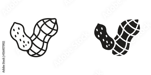 Peanut icon Design Illustrations. editable web icons