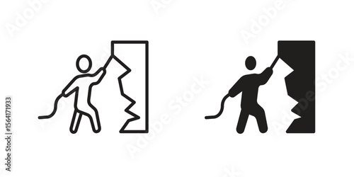People Climbing icon Design Illustrations. editable web icons