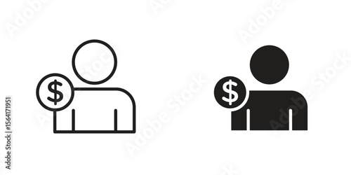Personal loan icon Design Illustrations. editable web icons