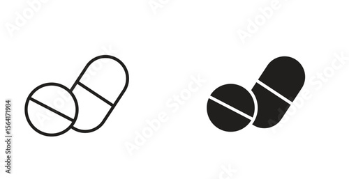 Pills icon Design Illustrations. editable web icons