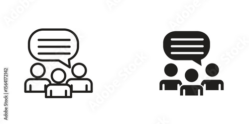 Public opinion icon Design Illustrations. editable web icons