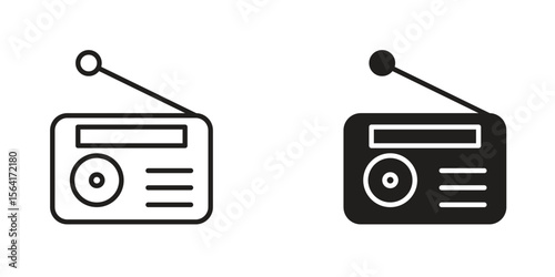 Radio icon Design Illustrations. editable web icons
