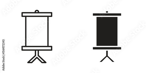 Roll up banners icon Design Illustrations. editable web icons