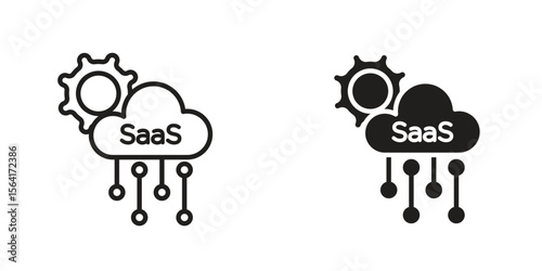 SaaS icon Design Illustrations. editable web icons