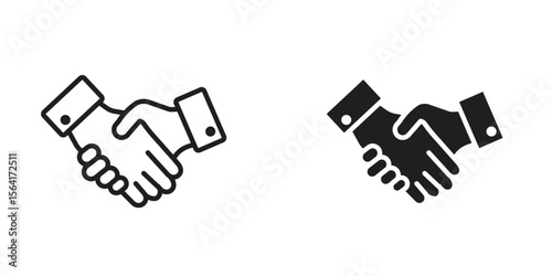 Shake hands icon Design Illustrations. editable web icons