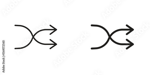 Shuffle icon Design Illustrations. editable web icons