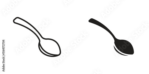 Spoon icon Design Illustrations. editable web icons