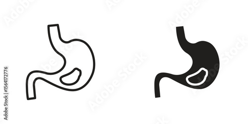 Stomach with Liquids icon Design Illustrations. editable web icons