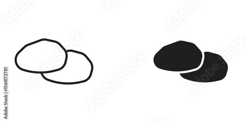 Stone icon Design Illustrations. editable web icons