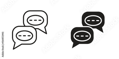 Text chat icon Design Illustrations. editable web icons