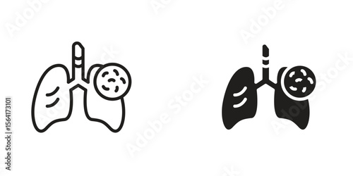 Tuberculosis TB icon Design Illustrations. editable web icons