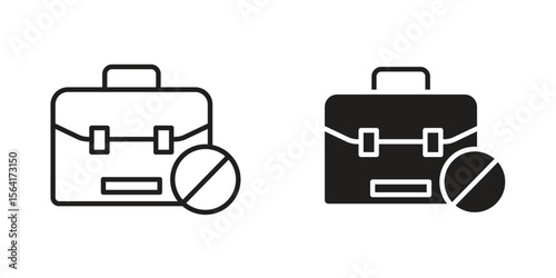 Unemployment icon Design Illustrations. editable web icons