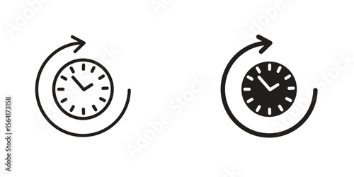 Uptime and downtime icon Design Illustrations. editable web icons