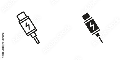 USB type c icon Design Illustrations. editable web icons