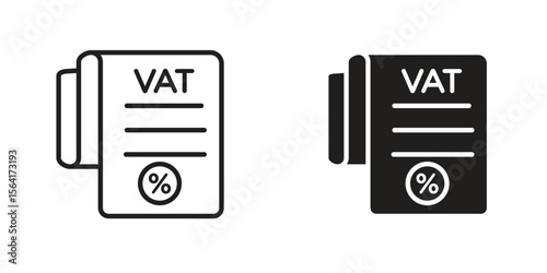Value added tax VAT icon Design Illustrations. editable web icons