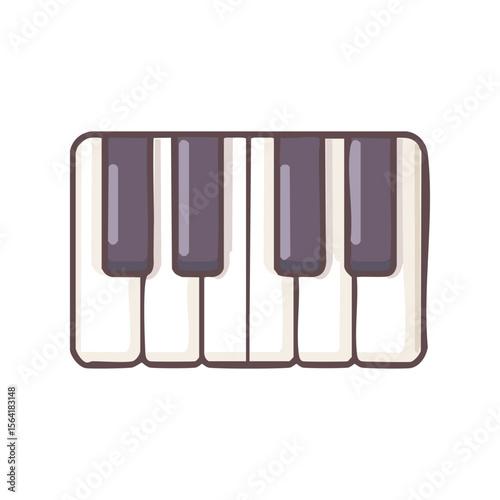 A simplified illustration of a piano keyboard