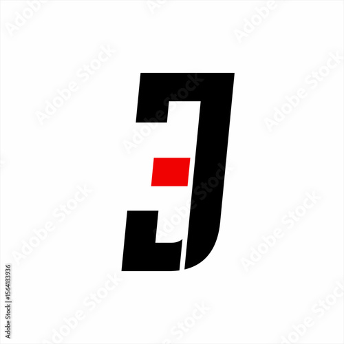 Abstract number seventy three logo design.