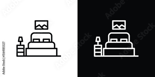 Clean Room icons in line style. Editable black and white strokes
