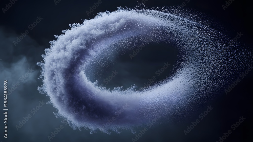 Fototapeta premium Abstract Purple Swirling Dust Particle Ring Background