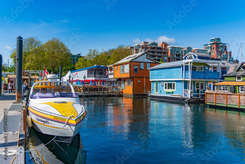 Fisherman's Wharf, a popular marine destination in Victoria, Canada