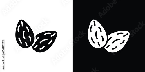Almond icon Vector Logo Template for graphic and web design.