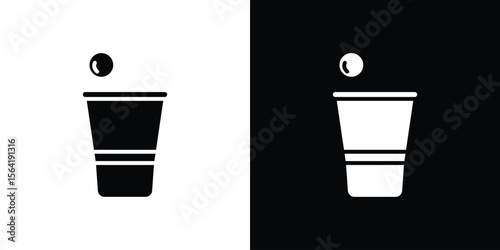 Beer pong icon Vector Logo Template for graphic and web design.