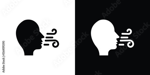 Breath icon Vector Logo Template for graphic and web design.