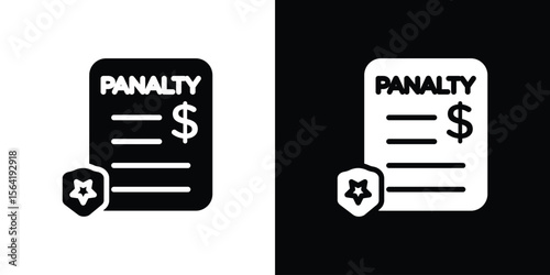Penalty icon Vector Logo Template for graphic and web design.