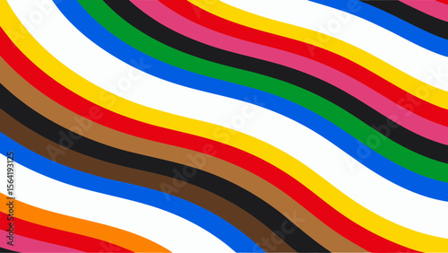 LGBTQ Pride Rainbow Wavy Background – Colorful Abstract Banner for Celebrating Pride Month