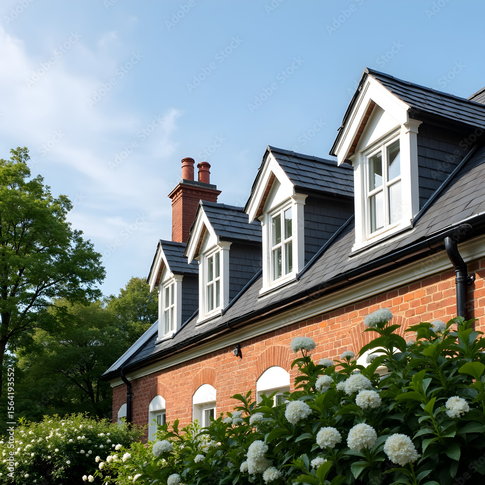 Obraz premium Dormers on a rooftop 