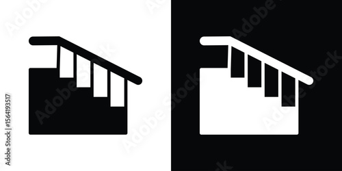 Stairs icon Vector Logo Template for graphic and web design.