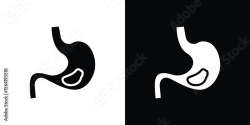 Stomach with Liquids icon Vector Logo Template for graphic and web design.