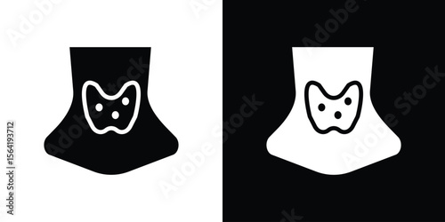 Thyroid icon Vector Logo Template for graphic and web design.