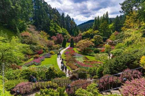 Sunken Garden at Butchart Gardens on Vancouver Island, Canada