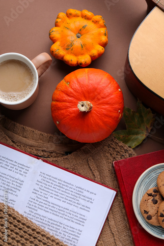Composition with ripe pumpk...
