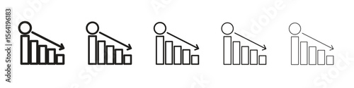 Attrition icon for your web site design, logo, app, UI.