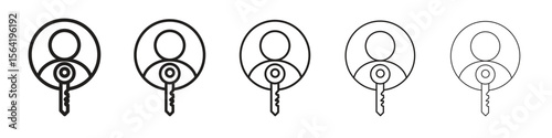 Authentication icon for your web site design, logo, app, UI.