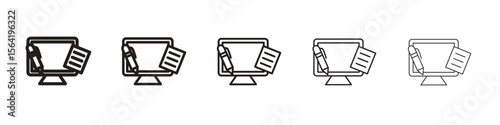 Blended learning icon for your web site design, logo, app, UI.