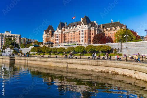 Fairmont Empress Hotel and Inner Harbour in Victoria, Canada