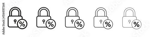 Fixed rate mortgage icon for your web site design, logo, app, UI.