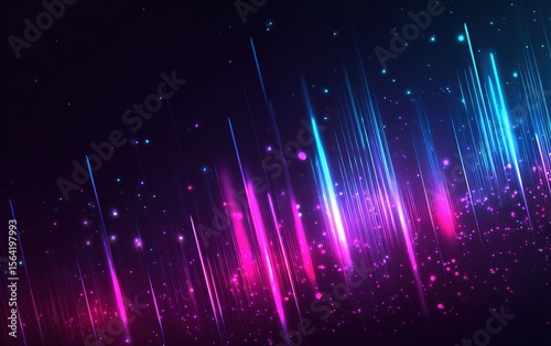 Night dance party music poster flyer layout design template background with neon light and dynamic style. Colorful electro style vector for concert disco, club party, event invitation, cover festival